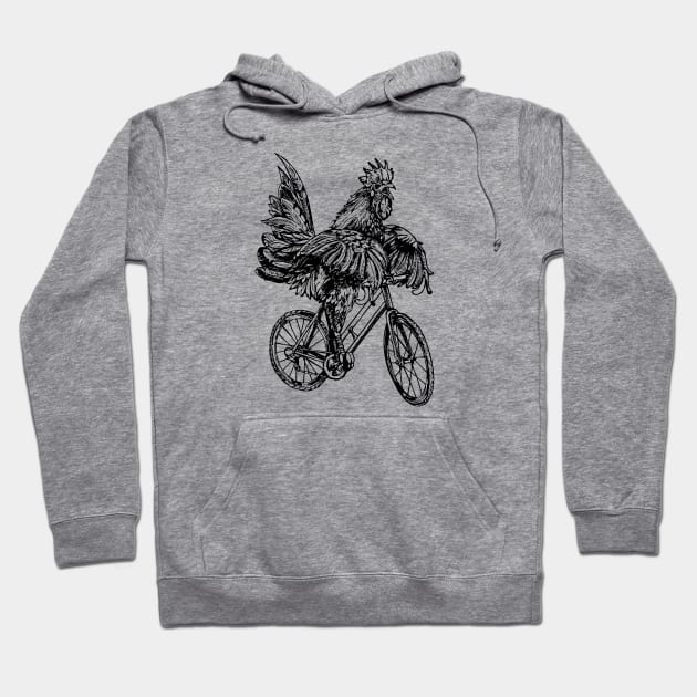 SEEMBO Rooster Cycling Bicycle Bicycling Riding Biking Bike Hoodie by SEEMBO